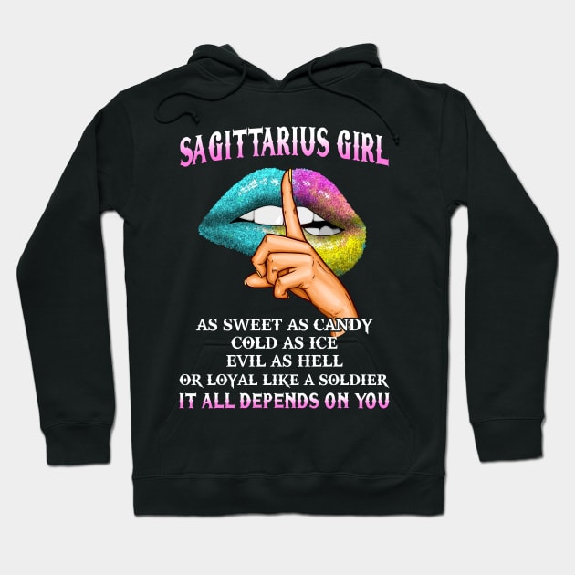 Sagittarius Girl - Evil As Hell It All Depends On You Hoodie by BTTEES